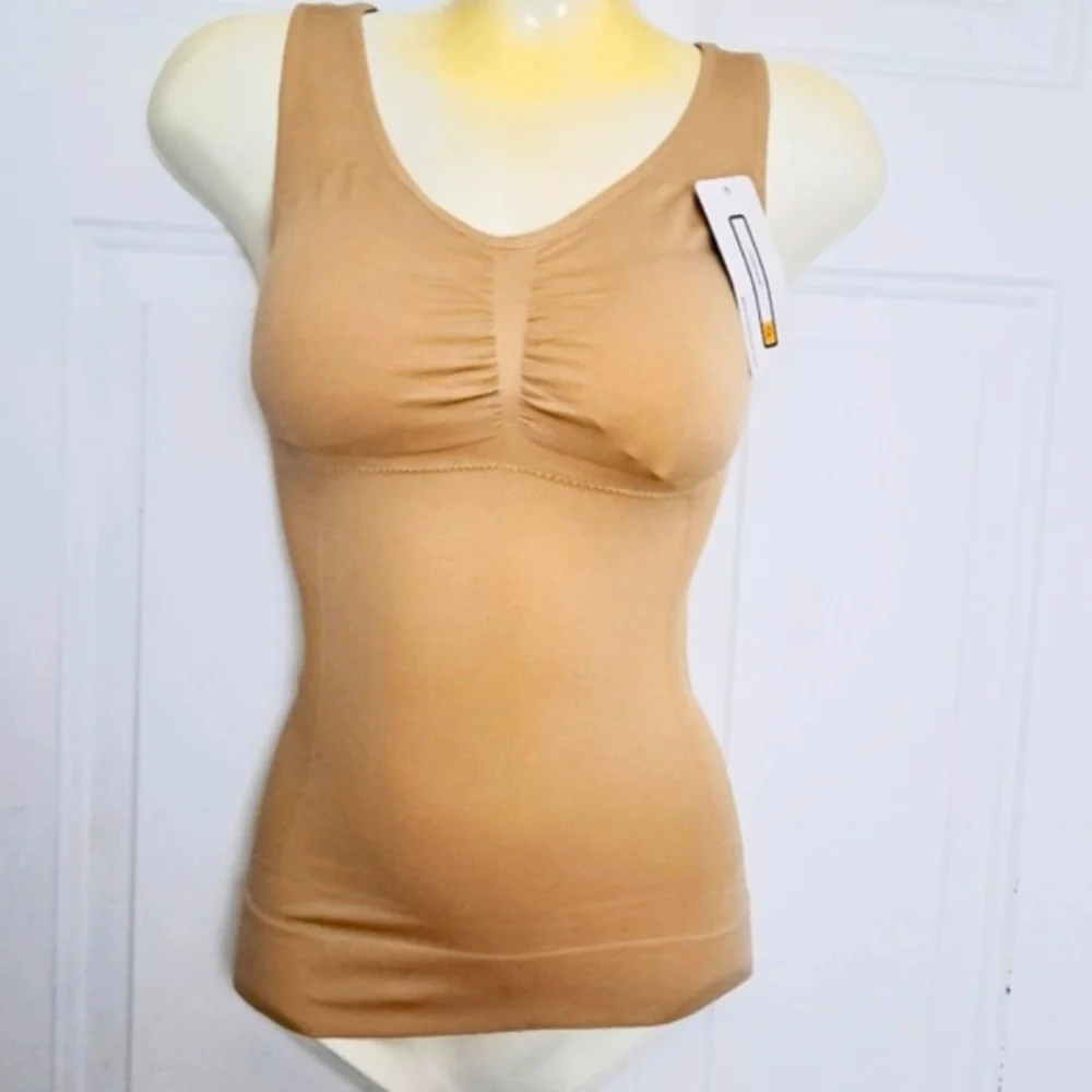 Joyshaper Women's Bodyshaper with Removable Bra Tan Size M